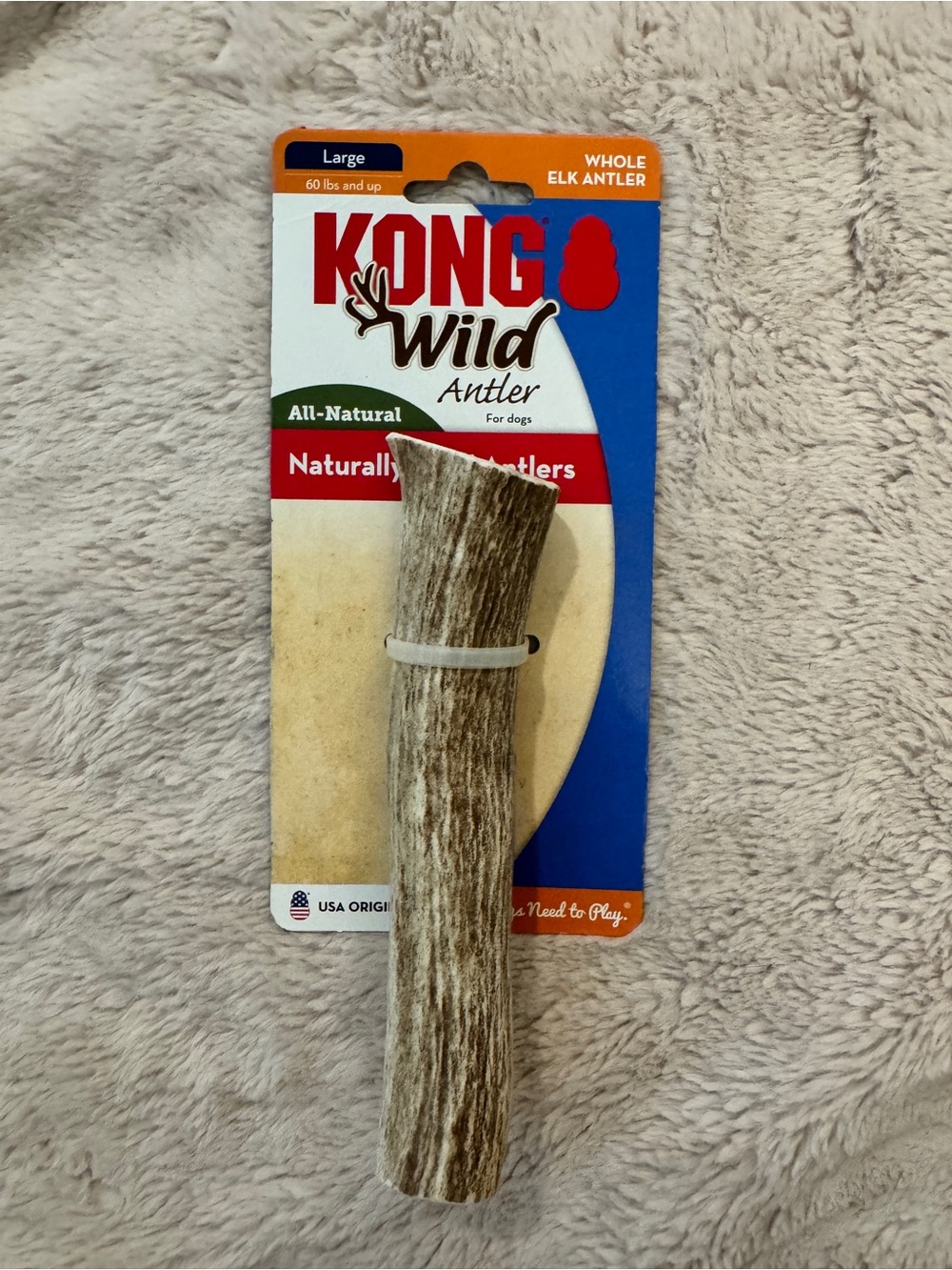 Kong Wild Whole Elk Antler Dog Chew - Large
